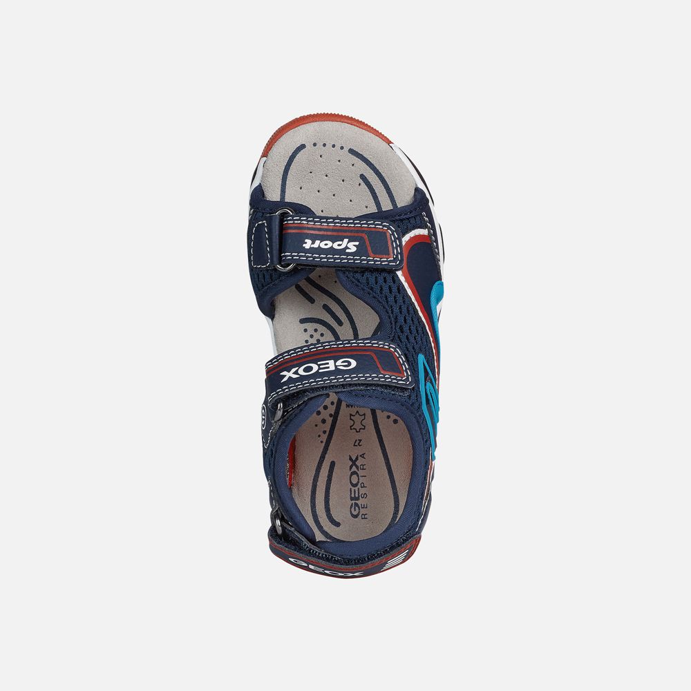 Geox Sandals Navy/Red Android - Geox Boys Shoes - EZIGQK520